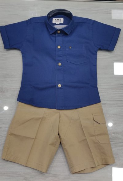 Denim Shirt and Chino Shorts Set -size 9yrs