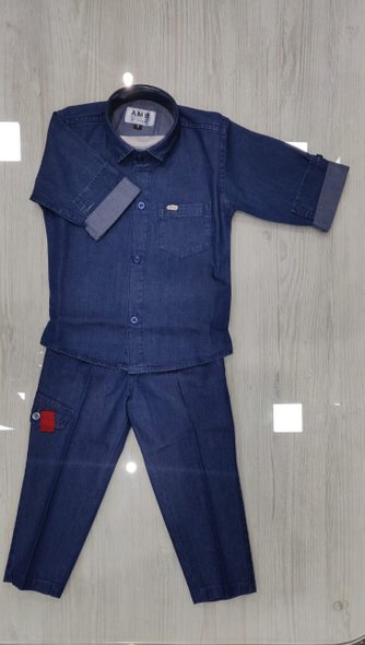 Denim Shirt and Trousers Set - size 10yrs